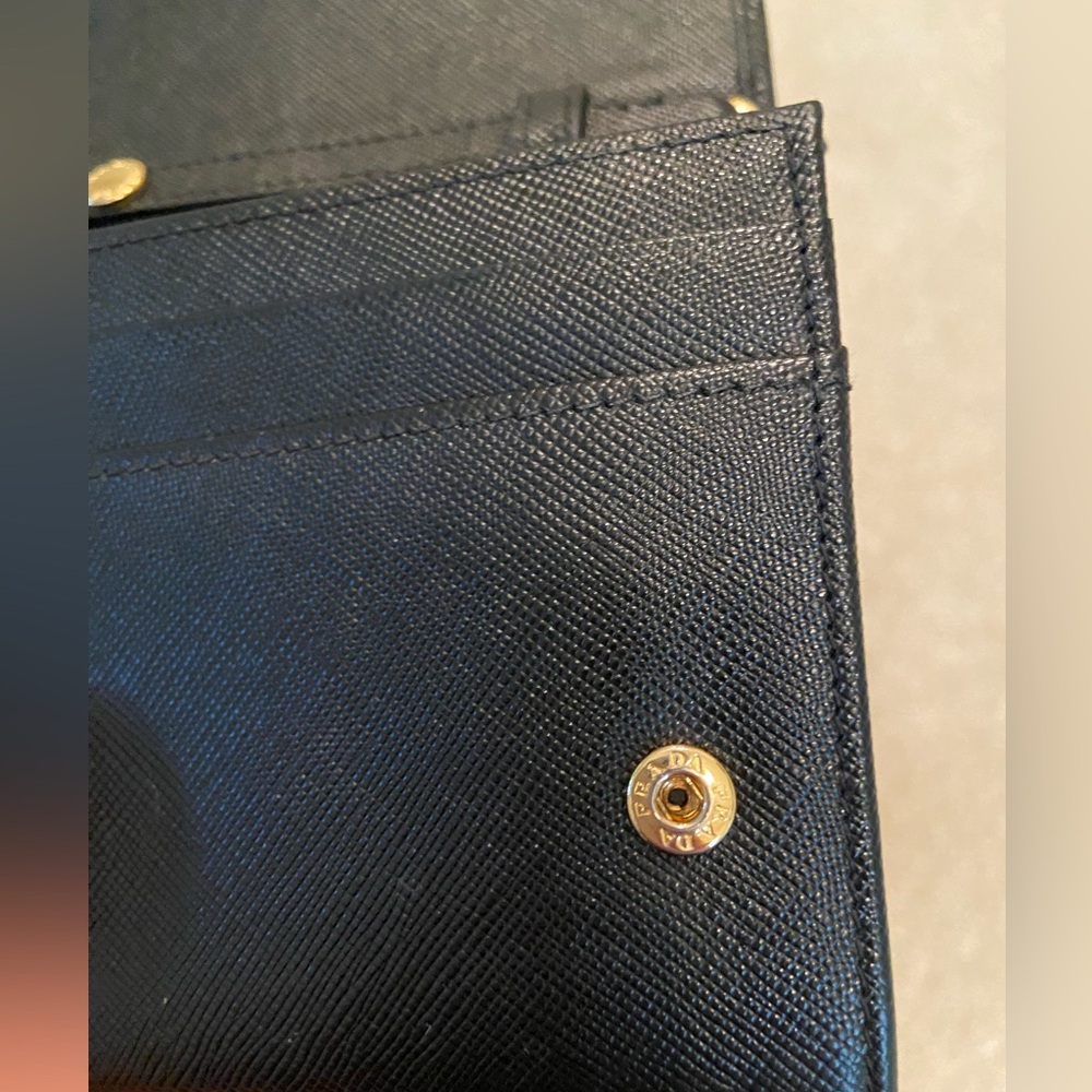 Prada Black Saffiano wallet on chain crossbody - Picture 8 of 10